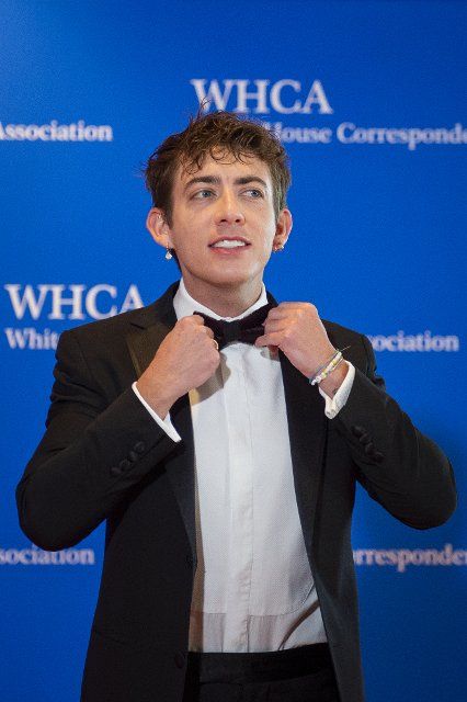 Actor Kevin Michael McHale arrives for the 2022 White House Correspondents Association Annual Dinner at the Washington Hilton Hotel on Saturday, April 30, 2022. This is the first time since 2019 that the WHCA has held its annual dinner due to the COVID-19 pandemic. Credit: Rod Lamkey 
