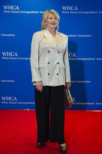 Martha Stewart arrives for the 2022 White House Correspondents Association Annual Dinner at the Washington Hilton Hotel on Saturday, April 30, 2022. This is the first time since 2019 that the WHCA has held its annual dinner due to the COVID-19 pandemic. Credit: Rod Lamkey 