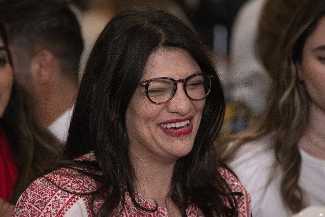 United States Representative Rashida Tlaib (Democrat of Michigan) attends a reception to celebrate Eid al-Fitr at the White House in Washington, DC on Monday, May 2, 2022. Credit: Chris Kleponis 