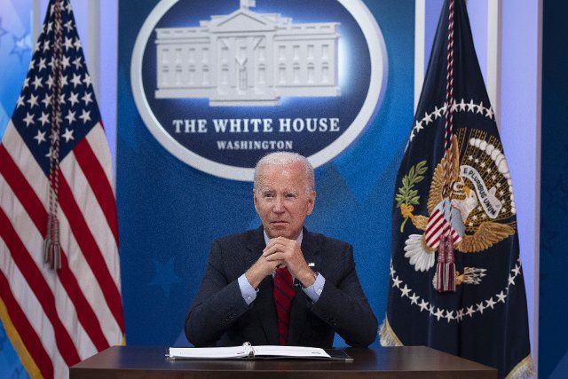 United States President Joe Biden participates in a meeting with Governors to discuss efforts to protect access to reproductive health care in the South Court Auditorium in Washington, DC, July 1, 2022. Credit: Chris Kleponis 