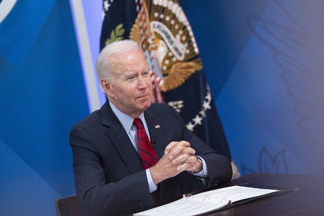 United States President Joe Biden participates in a meeting with Governors to discuss efforts to protect access to reproductive health care in the South Court Auditorium in Washington, DC, July 1, 2022. Credit: Chris Kleponis 