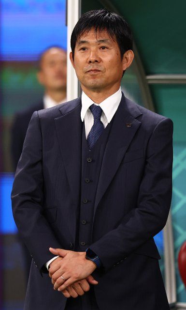 December 1, 2022, Doha: Doha, Qatar, 1st December 2022. Hajime Moriyasu coach of Japan during the FIFA World Cup 2022 match at Khalifa International Stadium, Doha