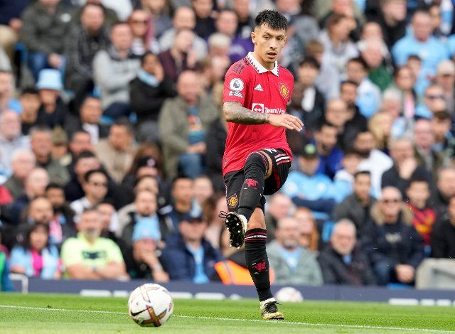 October 2, 2022, Manchester, United Kingdom: Manchester, England, 2nd October 2022. Lisandro Martinez of Manchester United during the Premier League match at the Etihad Stadium, Manchester