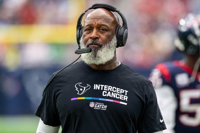 October 2, 2022: Houston Texans head coach Lovie Smith during the 4th quarter of an NFL football game between the Los Angeles Chargers and the Houston Texans at NRG Stadium in Houston, TX. The Chargers won the game 34 to 24...Trask Smith