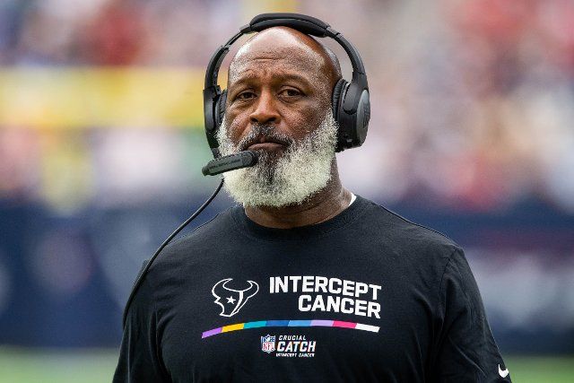 October 2, 2022: Houston Texans head coach Lovie Smith during the 4th quarter of an NFL football game between the Los Angeles Chargers and the Houston Texans at NRG Stadium in Houston, TX. The Chargers won the game 34 to 24...Trask Smith