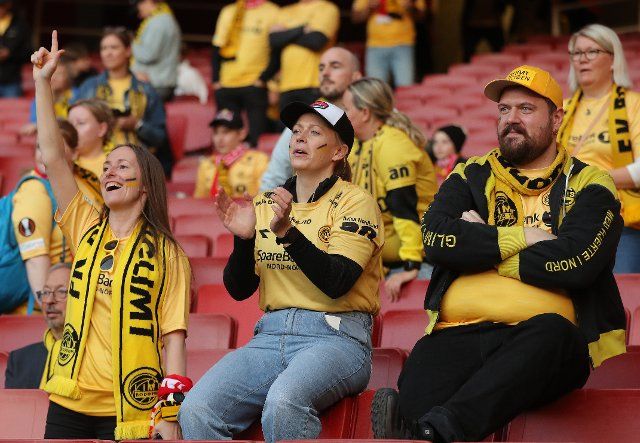 October 6, 2022, London, United Kingdom: London, England, 6th October 2022. BodÃÂ¸\/Glimt fans during the UEFA Europa League match at the Emirates Stadium, London