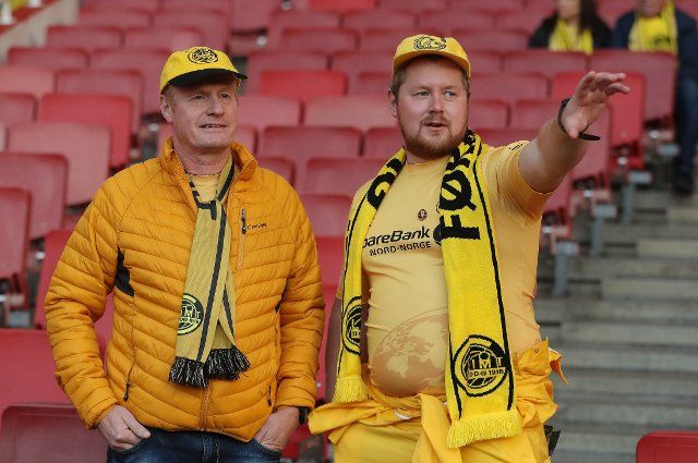 October 6, 2022, London, United Kingdom: London, England, 6th October 2022. BodÃÂ¸\/Glimt fans during the UEFA Europa League match at the Emirates Stadium, London