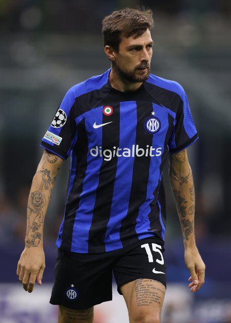 October 4, 2022, Milan, United Kingdom: Milan, Italy, 4th October 2022. Francesco Acerbi of FC Internazionale during the UEFA Champions League Group C match at Giuseppe Meazza, Milan