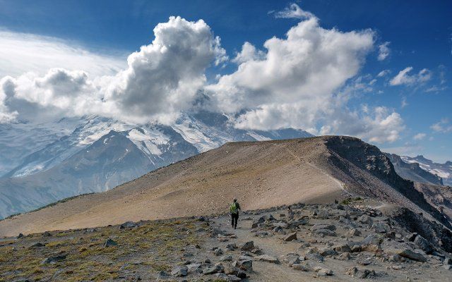 September 18, 2022: A solo hiker enjoys stunning vistas along the Borough\