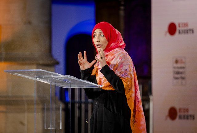 2022-11-14 16:10:25 THE HAGUE - Nobel Prize winner Tawakkol Karman during the presentation of the Children\