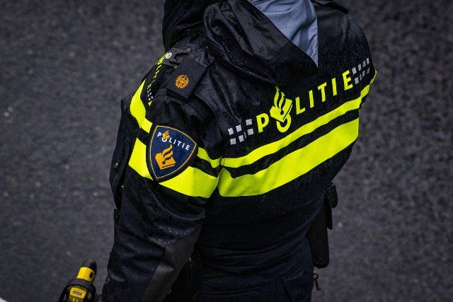 Zuidbroek - Police at the scene of an accident on the A7 in Zuidbroek. ANP \/ Hollandse Hoogte Venema Media netherlands out - belgium