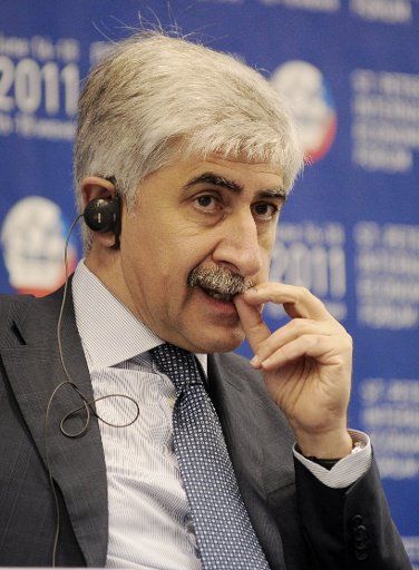Mikhail Pogosyan President of the United Aircraft Corporation JSC at the 15th St. Petersburg International Economic Forum in St Petersburg Russia on June 19 2011. Photo by Vladimir Astapkovich\/Itar-Tass\/ABACAUSA.COM