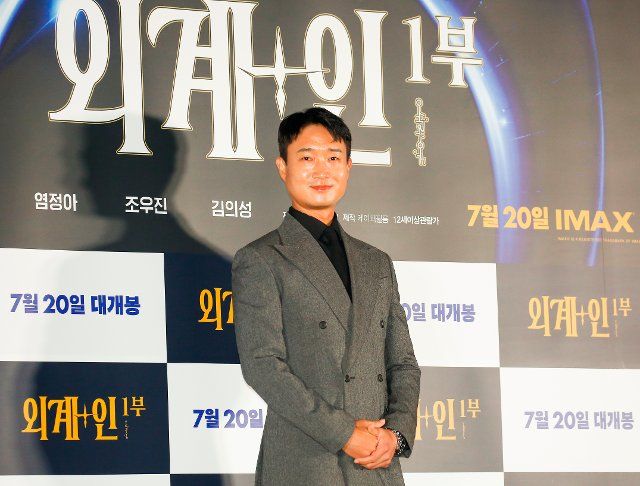 Jo Woo-Jin, July 13, 2022 : South Korean actor Jo Woo-Jin attends a press conference after a press preview of the movie "Alienoid" in Seoul, South Korea. (Photo by Lee Jae-Won\/AFLO) (SOUTH KOREA