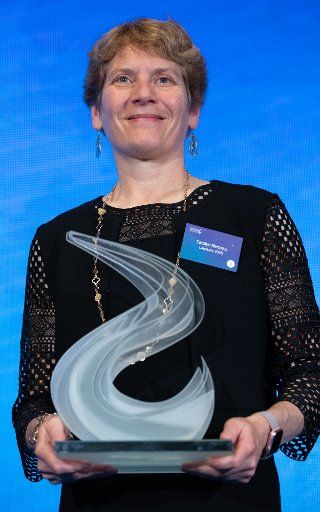 Winner American chemist Carolyn Bertozzi pictured at the award ceremony for the biannual \
