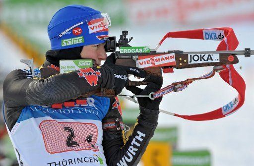 Martina Beck of Germany during the upright shooting at the women\