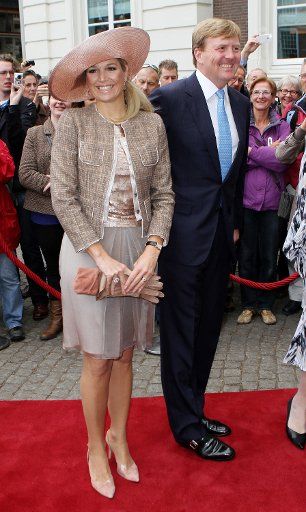 Queen Beatrix Prince Willem-Alexander and Princess Maxima (Photo) attend the opening of the renewed building of The Council of State in The Hague The Netherlands 5 October 2011. Queen Beatrix is president of the council. Photo: Patrick van ...