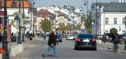 A street in the city center is pictured in Warsaw, Poland, 4 October 2012. Photo: Arno