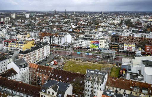 19 February 2020, Hamburg: The building site in the Paloma district, where the so-called Esso houses stood, which were demolished in 2014. Photo: Axel Heimken\/