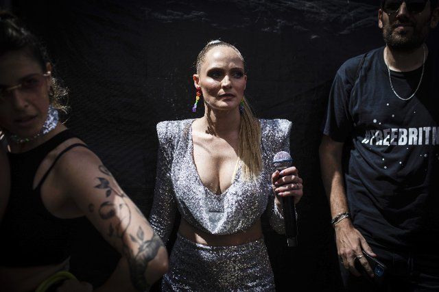 10 June 2022, Israel, Tel Aviv: Participants are pictured in the backstage of the performance during the annual Gay Pride Parade in Tel Aviv. Photo: Ilia Yefimovich\/dpa