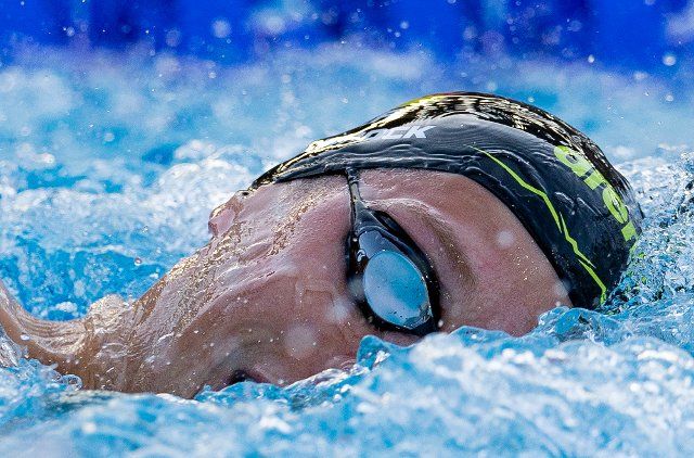 16 August 2022, Italy, Rom: Swimming, European Championships, 1500m freestyle final, men: Florian Wellbrock in action. Wellbrock fell short of a European Championship medal on his specialty course after his Corona infection. The 24-year-old clocked in at 15:02,,51 minutes in the 1500m freestyle race and finished fifth. Photo: Jokleindl\/dpa
