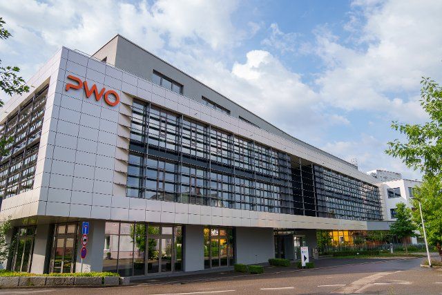 PRODUCTION - 23 July 2022, Baden-Wuerttemberg, Oberkirch: The headquarters of the PWO Group. The automotive supplier is taking part in this year\