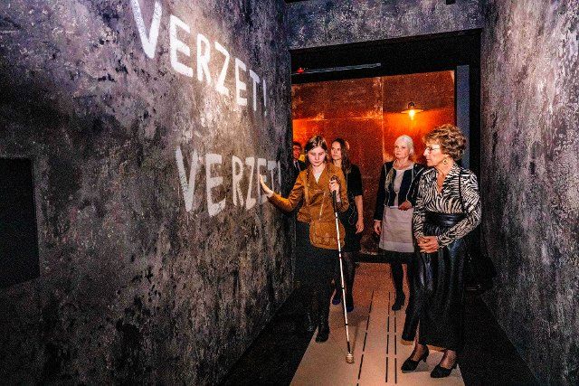 Princess Margriet of The Netherlands at the Verzetsmuseum in Amsterdam, on December 01, 2022, to reopen the Museum, the exhibition has been completely renovated and made fully accessible to people with a visual or hearing impairment Photo: Albert Nieboer \/ Netherlands OUT \/ Point de Vue OUT
