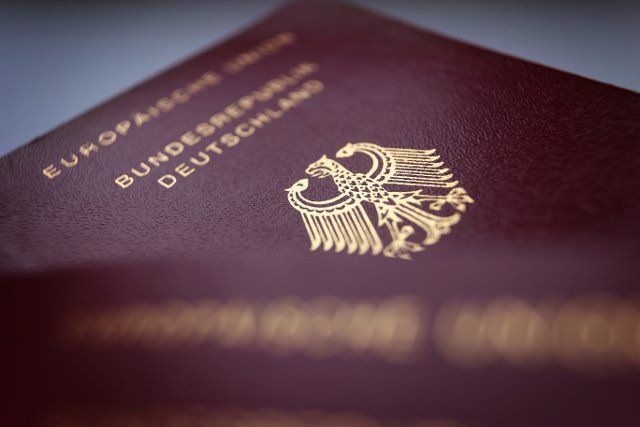 29 November 2022, Bavaria, Kaufbeuren: Two German passports. Photo: Karl-Josef Hildenbrand\/dpa