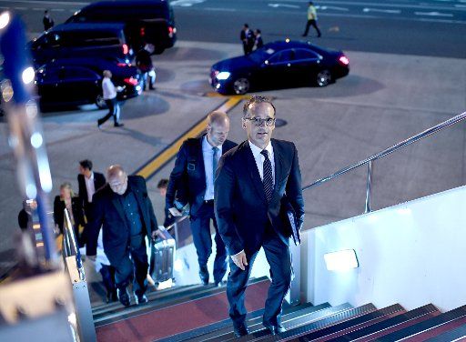 24 July 2018, Tokyo, Japan: Heiko Maas (SPD), Foreign Minister, boarded a government plane on its way to South Korea. The Minister is on a two-day visit to Japan and South Korea. Photo: Britta Pedersen\/dpa-Zentralbild\/