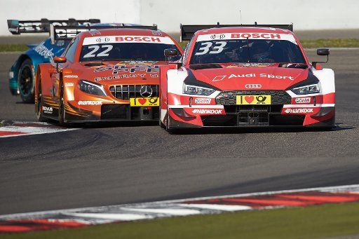 09.09.2018, Rhineland-Palatinate, Nürburg: Motorsport: German Touring Car Masters (DTM) at the Nürburgring, 2nd race. Audi driver Rene Rast leads the field and finally wins the race. Photo: Thomas Frey\/