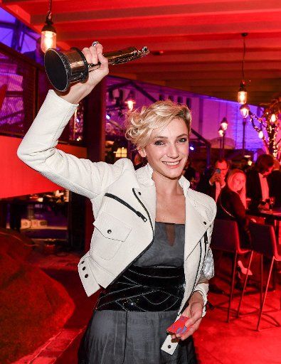 Hungarian prize-winning actress Alexandra Borbely celebrating at the after-party of the European Film Awards 2017 in the Stone Brewing in Berlin, Germany, 09 December 2017. Photo: Jens Kalaene\/dpa-Zentralbild\/