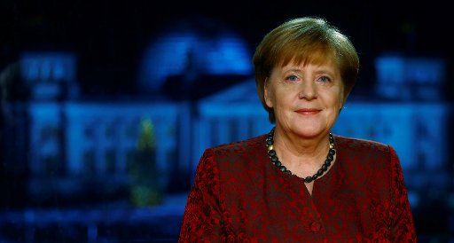 ATTENTION: EMBARGOED FOR PUBLICATION UNTIL 30 DECEMBER 11:00 PM GMT! - BLOCKING PERIOD - The photograph may not be published before the 30th of December 2017, 11:00 PM GMT. German acting Chancellor Angela Merkel poses for photographs after the television recording of her annual New Year\