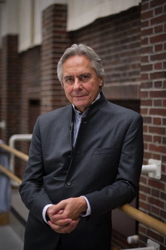 Ballet director John Neumeier stands in a ballet room at the ballet center in Hamburg, Germany, 29 October 2013. The American-born director has extended his contract until 2019. Photo: MAJA 