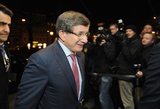 Minister of Foreign Affairs of TurkeyAhmet Davutoglu arrives at the 50th Security Conference in Munich 01 February 2014. Around 20 heads of state and at least 50 foreign and defence ministers are expected to attend the conference which runs until 02 ...