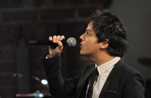 British singer Jamie Cullum performs in the Passionskirche in Berlin, Germany, 07 October 2014. Photo: Roland Popp\/dpa NO WIRE