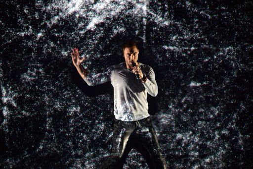 Mans Zelmerlow representing Sweden performs during the second Semi Final of the Eurovision Song Contest 2015 in Vienna, Austria, 21 May 2015. The grand final of the 60th annual Eurovision Song Contest (ESC) will take place on 23 May 2015. Photo: ...