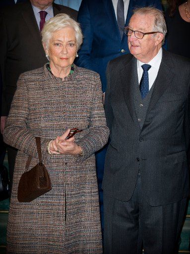 Queen Paola and former King Albert of Belgium at the Kingsday celebration at the senate in Brussels, Belgium, 15 November 2015. Photo: Patrick van Katwijk\/dpa **NETHERLANDS OUT - POINT DE VUE OUT** - NO WIRE SERVICE -