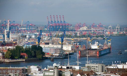 FILE - A file picture made available on 19 December 2015 shows the port in Hamburg, Germany, 20 May 2015. Hamburg residents have a positive impression of the city\