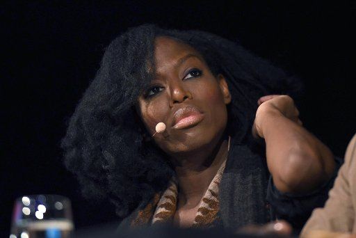 British author Taiye Selasi speaks during a reading session at the international literature festival Lit.cologne on Cologne, Germany, 14 March 2016. Photo: Horst Galuschka\/dpa - NO WIRE SERVICE -