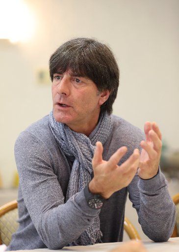 German national soccer team coach Joachim Loew during an interview with the German Press Agency (dpa) in Ascona, Switzerland, 02 June 2016. Photo: CHRISTIAN CHARISIUS\/