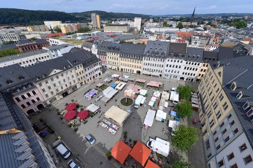 View of the market square in Gera, Germany, 4 August 2016. PHOTO: MARTIN SCHUTT\/