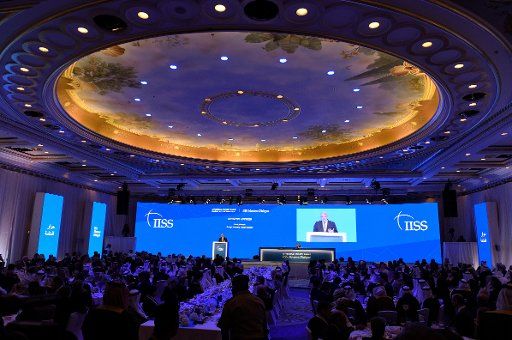 The British Foreign Minister Boris Johnson gives a speech to formally open the three-day Manama dialogue. The German Defence Minister Ursula von der Leyen is currently in the Middle East for a five-day visit. Photo: Rainer Jensen\/