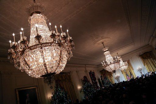 Atmosphere during the second Hanukkah reception of the day in the East Room of the White House, in Washington, DC, USA, 14 December 2016. - NO WIRE SERVICE - Photo: Aude Guerrucci\/Consolidated\/Pool\/
