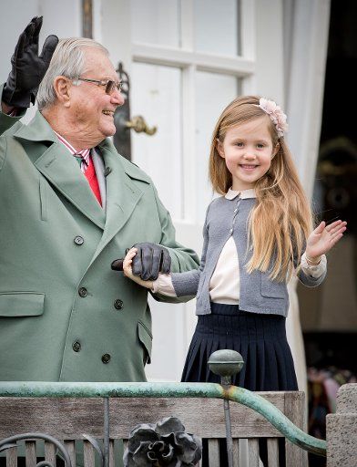 Prince Henrik and Princess Josephine attend the 77th birthday celebrations of Queen Margrethe at Marselisborg palace in Aarhus, Denmark, 16 April 2017. Photo: Patrick van Katwijk Foto: Patrick van Katwijk\/Dutch Photo Press\/