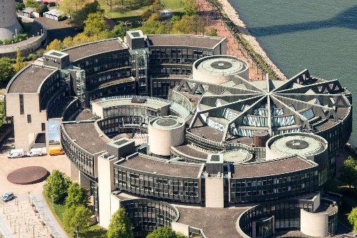 The Landtag (State Parliament) of North Rhine-Westphalia along the river Rhine in Dusseldorf, Germany, on 19 April 2017. Photo: Marius Becker\/