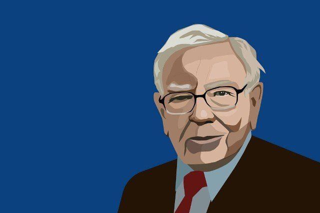 Mar, 2020: Investor and economist Warren Buffett forecasts stocks market changes will continue to rise. Warren Buffett portrait, vector illustration.