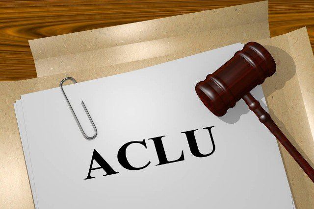 3D illustration of ACLU title on legal document