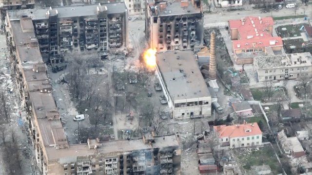 Aerial footage released by the Ukraine\