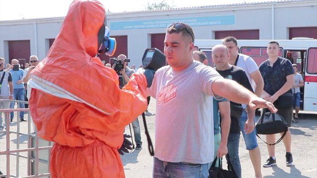 Authorities in Ukraine on Thursday August 30, 2022 held radiation emergency drills in Dinipro, as tensions are high around the Russian-controlled Zaporizhzhia nuclear power plant. Footage released by Ukraine\