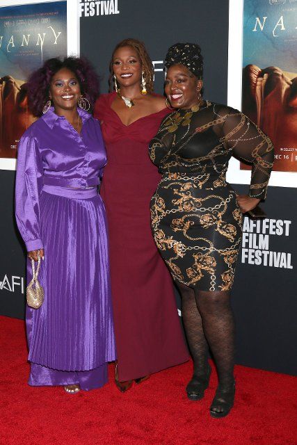LOS ANGELES - NOV 3: Charlese Antoinette, Nikyatu Jusu, Risha Rox at the AFI Fest - Nanny Screening at TCL Chinese Theater IMAX on November 3, 2022 in Los Angeles