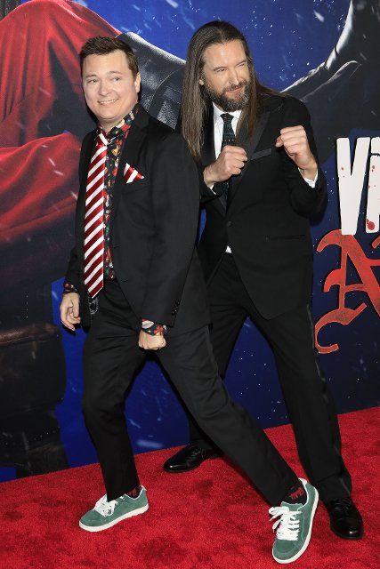 LOS ANGELES - NOV 29: Josh Miller, Pat Casey at the Violent Night Premiere at the TCL Chinese Theater IMAX on November 29, 2022 in Los Angeles